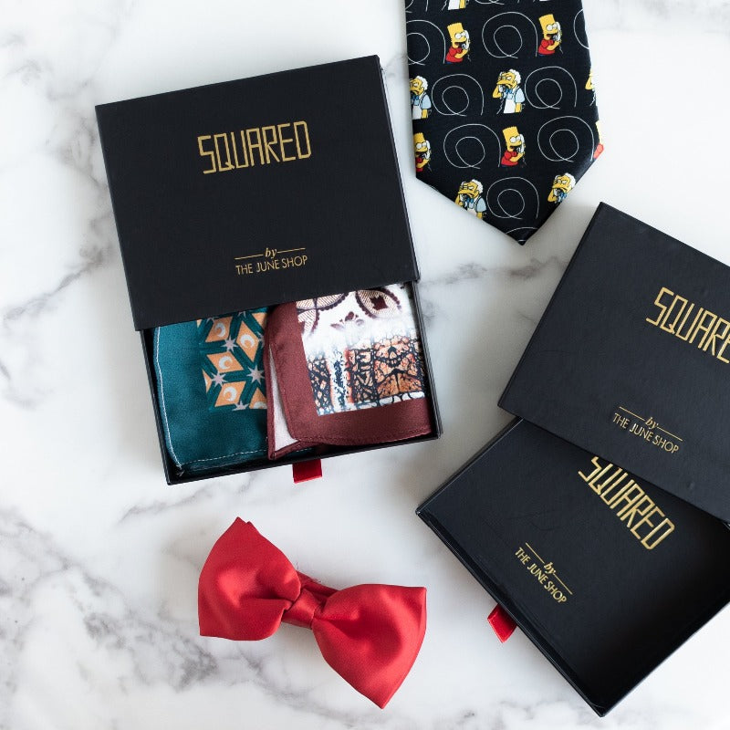 Brown and Emerald Green - Pocket Squares (Set of 2) Pocket Squares June Trading