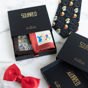 Trucks and Motifs Print- Pocket Squares (Set of 2) Pocket Squares June Trading