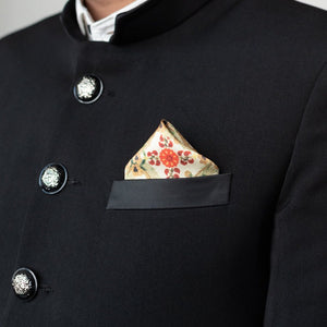 Circular and Floral Print - Pocket Squares (Set of 2) Pocket Squares June Trading