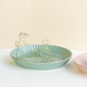 Pastel Ceramic Appetizer/Dessert Plates Snack Plate June Trading Mint Green