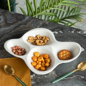 4 Part Snack Dish Serving Plates The June Shop