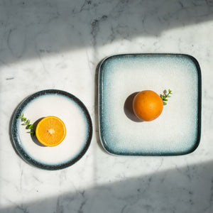 Ombre Ceramic Round Dinner Plate Starter Plates June Trading