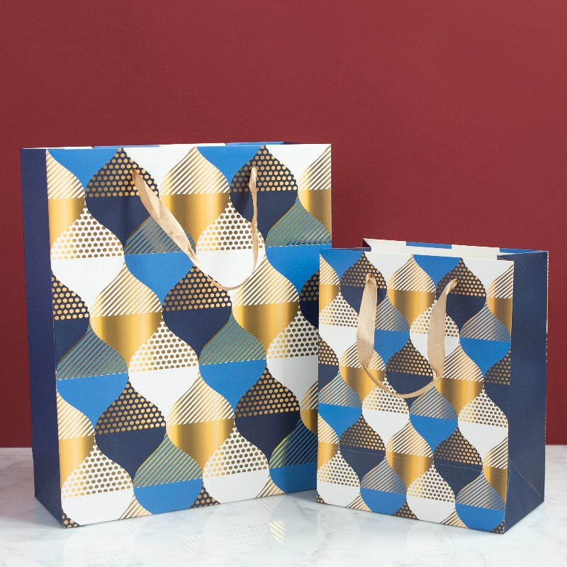 Classy Blue Gift Bag (Set of 4) Gift Bag June Trading