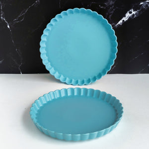 Crinkle Serving Plate Dinner Plates June Trading Big Blue