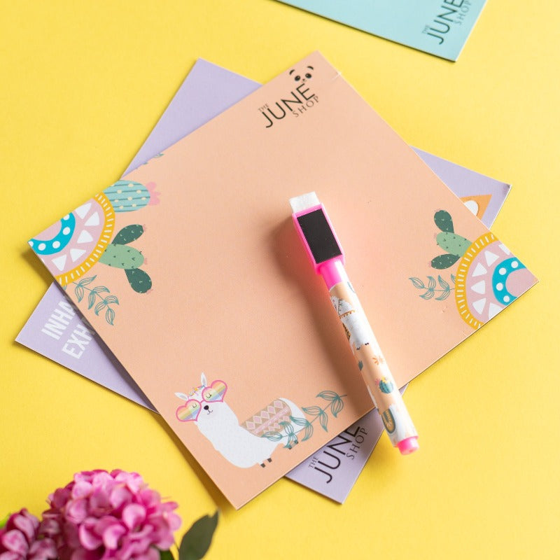 Quirky Llama- Magnetic Board Sheet (Rewritable) Magnetic Board June Trading