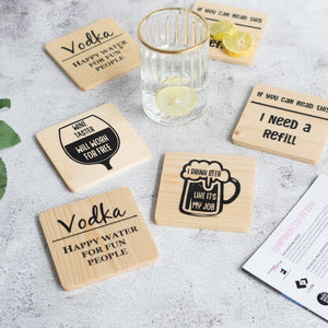 Wooden Coasters (Set Of 4) Coasters June Trading