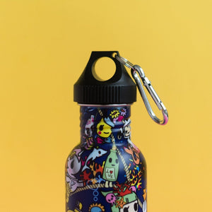 Funky Pattern Printed Metal Bottle Bottles June Trading