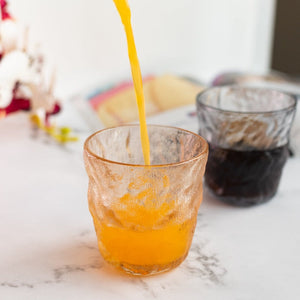 Frosted Glacier Glass (Set of 4) Glasses June Trading Orange