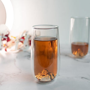 Transparent Double-Walled Mountain Glass Glasses June Trading