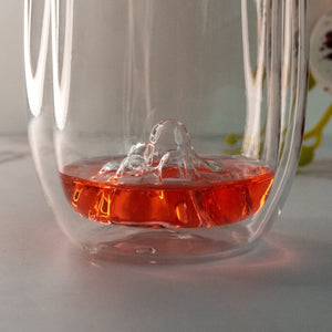 Transparent Double-Walled Mountain Glass Glasses June Trading