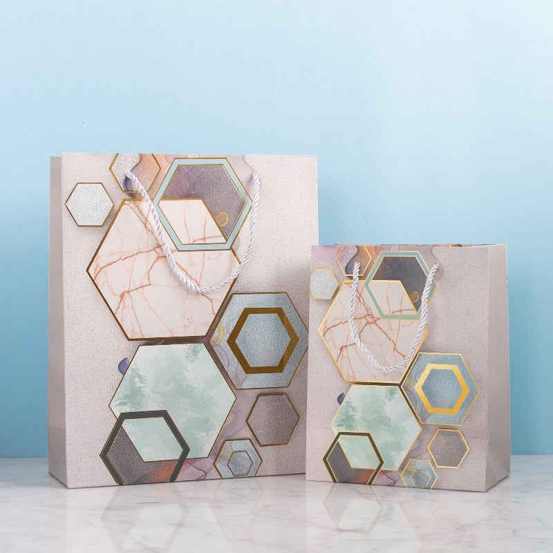 Hexagons Gift Bag (Set of 4) Gift Bag June Trading
