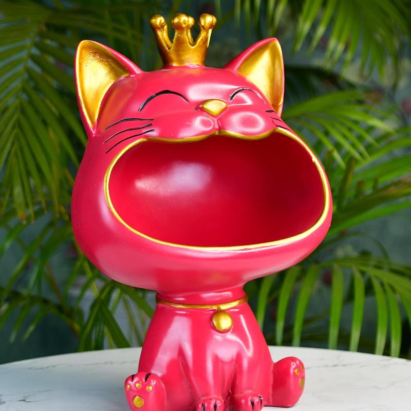 Sowpeace Moulded Resin Cat Holder