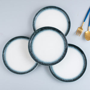 Ombre Ceramic Round Dinner Plate Starter Plates June Trading Round Set Of 4