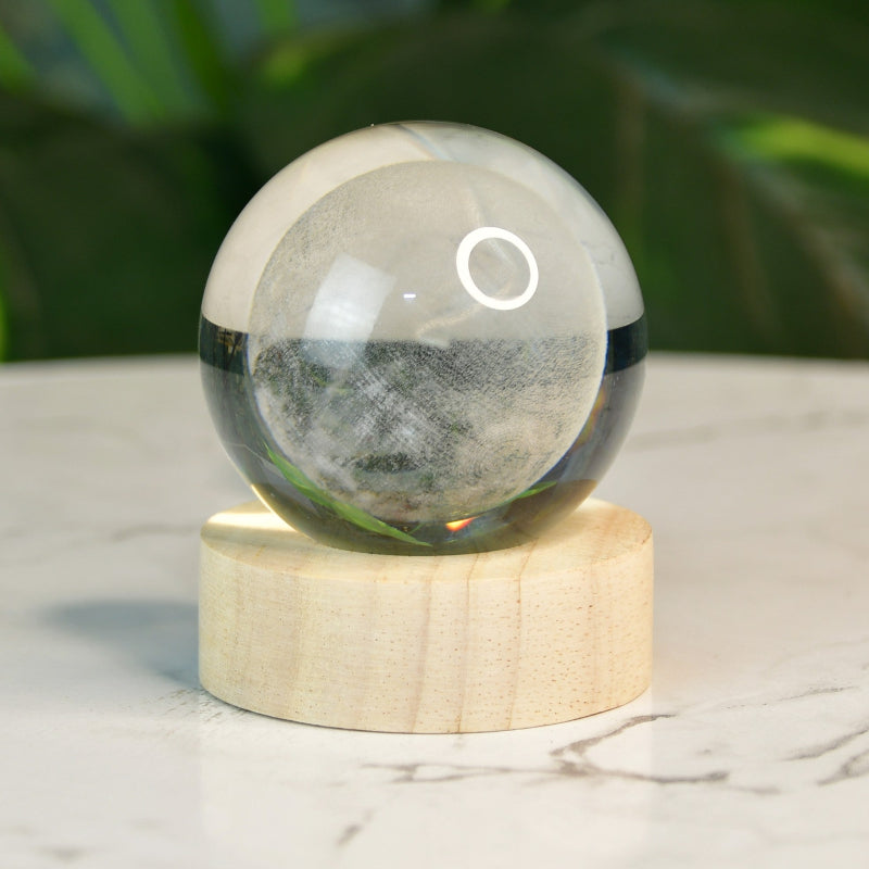 Sowpeace Luna Sphere: Enchanting Crystal Ball Lamp With Moon Glow