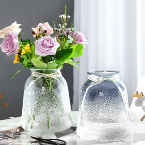 Elegant Frosted Glass Vase Vases June Trading