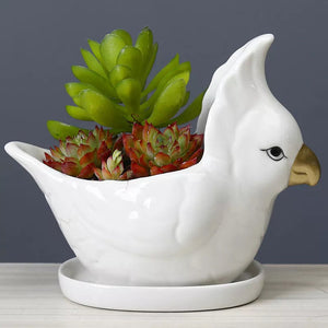 Parrot Ceramic Pot For Plants Planters June Trading