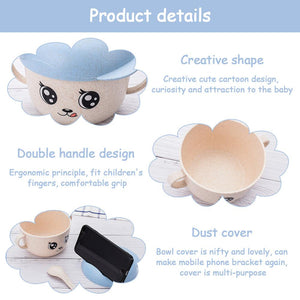 Wheat Straw Bowls Bowls June Trading Light Blue