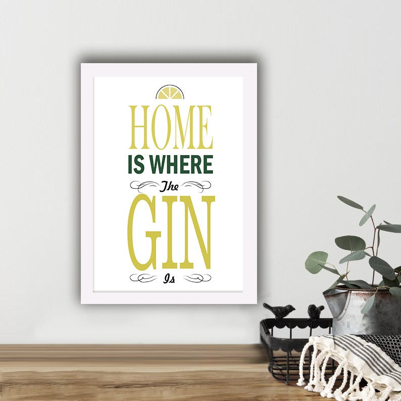 Home Is Where The Gin Is - Photo Frame Photo Frames June Trading