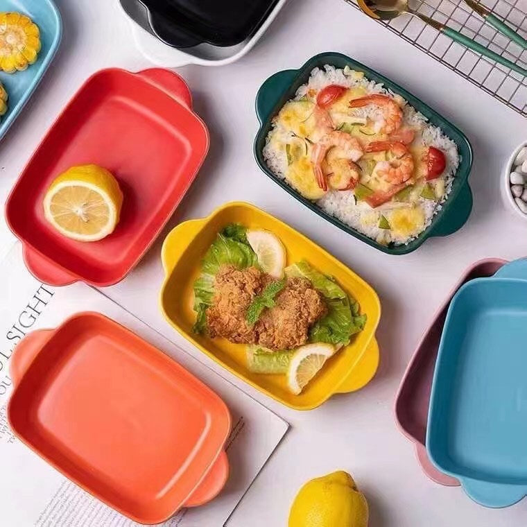 Rectangular Baking Tray Serving Bowls June Trading
