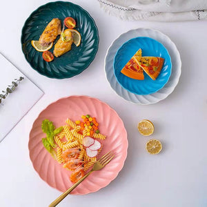 Waves Textured Dinner Plate Starter Plates June Trading