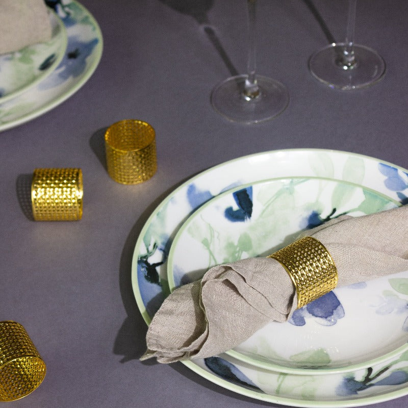 Regal Mesh Gold Napkin Rings (Set of 6) Napkin Rings June Trading