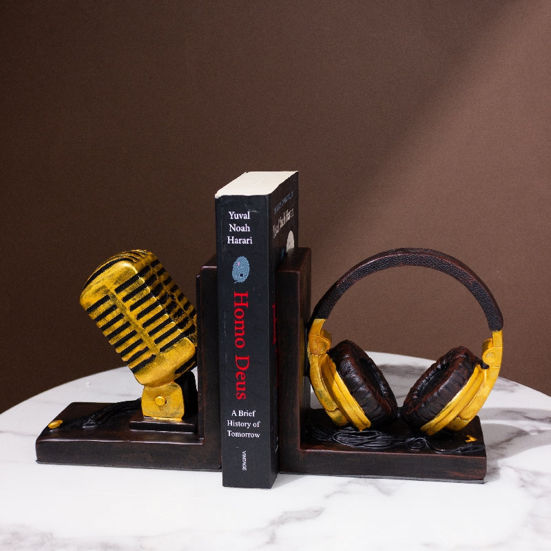 Music Speaks Golden Bookend Artifacts The June Shop