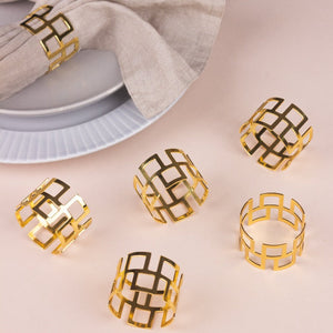 Minimalistic Rose Gold Napkin Rings (Set of 6) Napkin Rings June Trading
