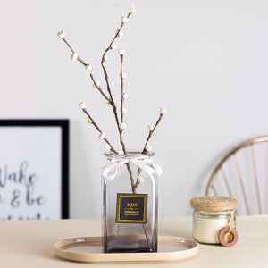 Iridiscent Gradient Glass Vase Vases June Trading Flint Grey Gradient