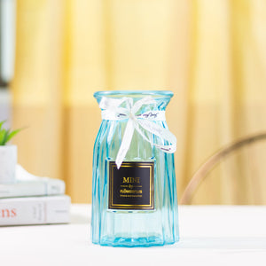 Ombre Modern Glass Vase Vases June Trading Cyan Blue