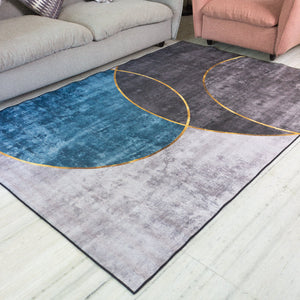 Golden Rings Modern Home Large Carpet Carpets June Trading
