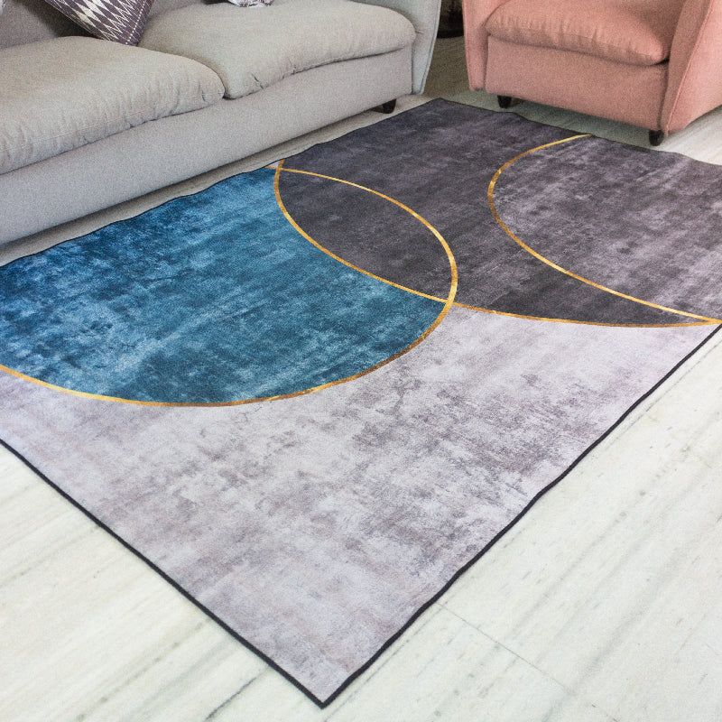 Golden Rings Modern Home Large Carpet Carpets June Trading