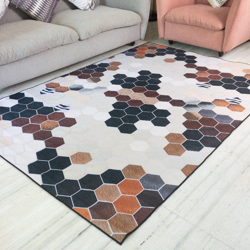 Abstract Honeycomb Modern Home Large Carpet Carpets The June Shop