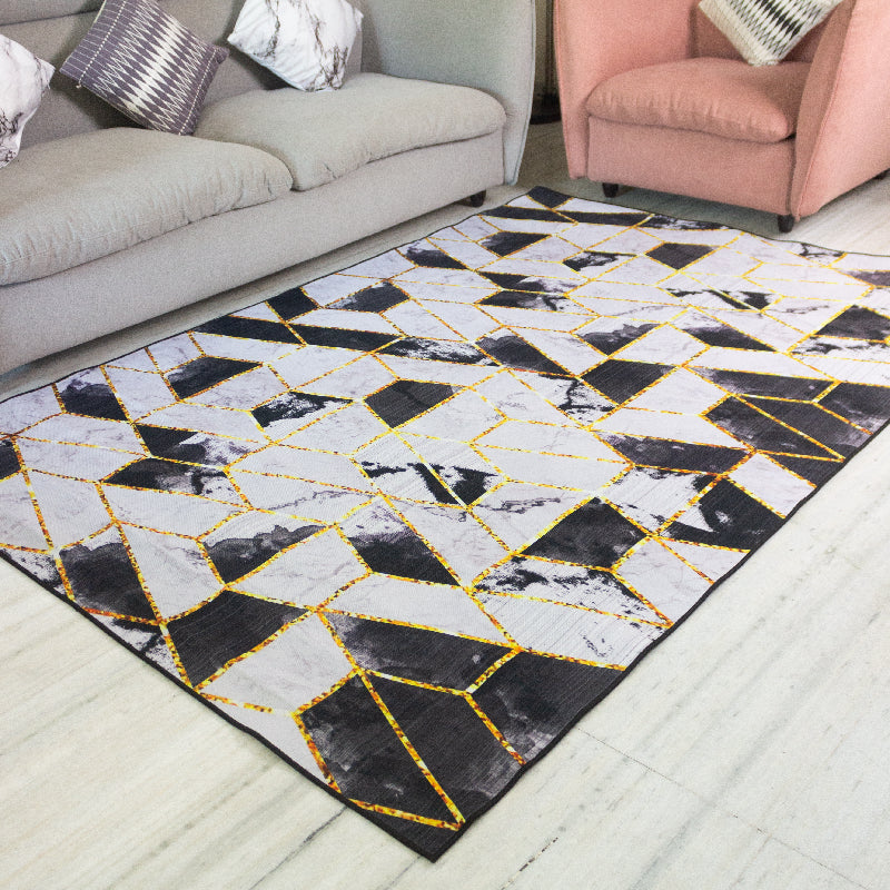 Monochrome Honeycomb Modern Home Large Carpet Carpets June Trading