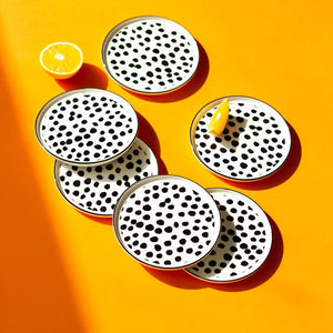 Stylish Patches 6 Inch Snack Plate (Set of 6) Snack Plate June Trading