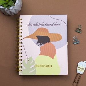 Undated Yearly Planner - Storm Of Chaos (2023 Collection) + Ultimate Sticker Book Undated Planners June Trading