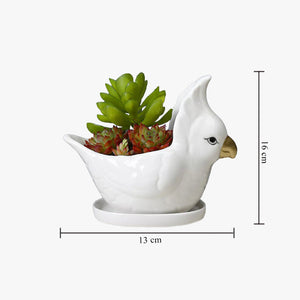 Parrot Ceramic Pot For Plants Planters June Trading
