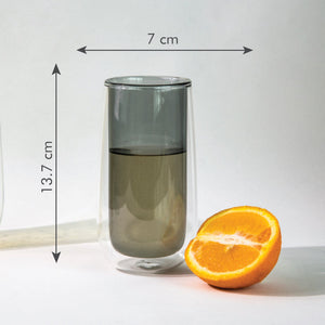 Premium Tinted Double Walled Glass Glasses June Trading