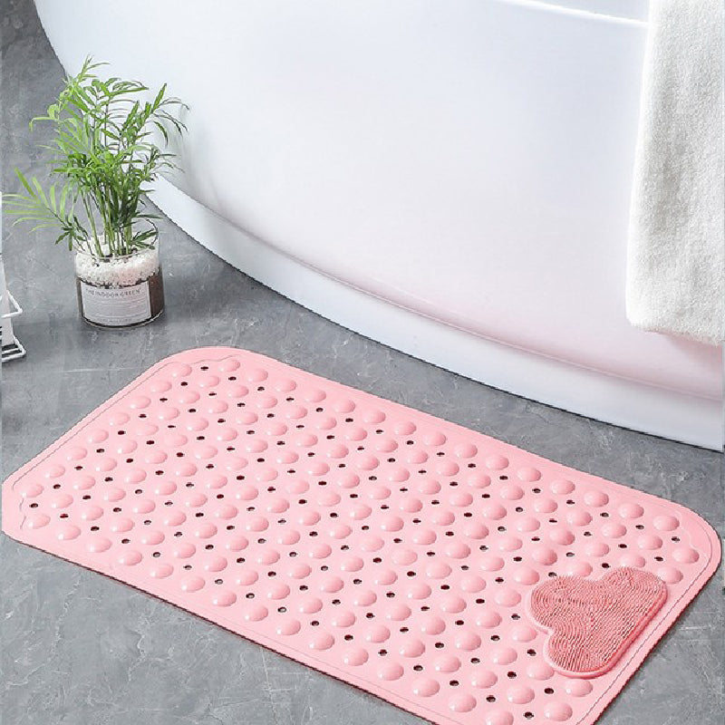 Mauvelous Pink Nonslip Foot Massager & Exfoliator Shower Mat Shower Mats June Trading