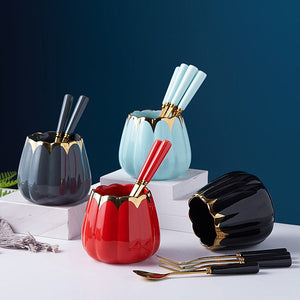 Empyrean Cutlery Stand With Spoon-Fork Set Cutlery Stand June Trading