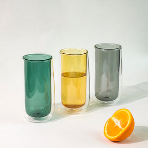 Premium Tinted Double Walled Glass Glasses June Trading