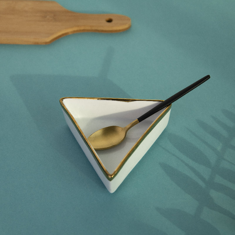 Aurulent Edge Triangle Bowl Serving Bowls June Trading