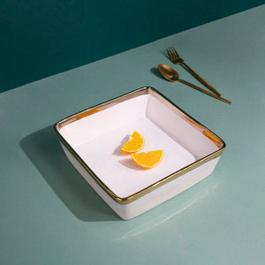 Aurulent Accent Square Serving Bowl Serving Tray June Trading