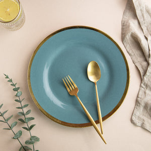 Aurulent Tones of Ocean Dinner Plate Dinner Plates June Trading