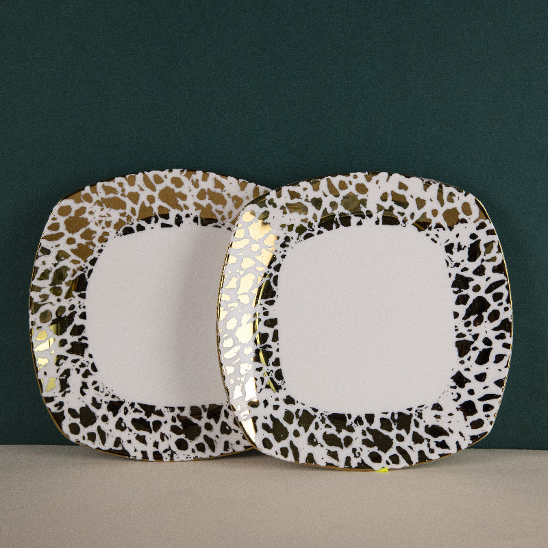 Aurulent Patchwork Square Starter Plate Starter Plates June Trading