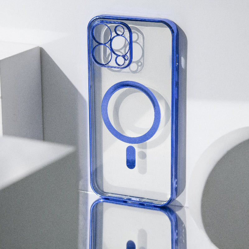 Metallichrome Saphire Blue Magsafe Clear iPhone Cover Mobile Phone Cases June Trading iPhone 13 Pro