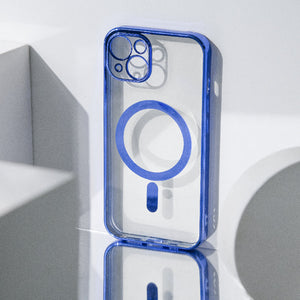Metallichrome Saphire Blue Magsafe Clear iPhone Cover Mobile Phone Cases June Trading iPhone 13