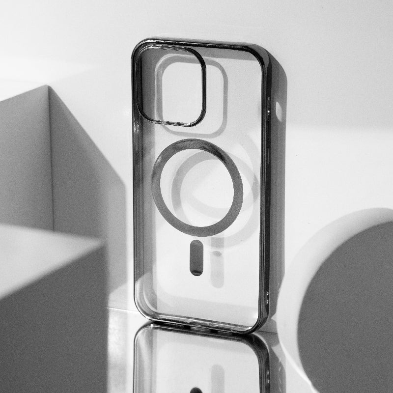 Metallichrome Onyx Black Magsafe Clear iPhone Cover Mobile Phone Cases June Trading iPhone 14 Pro