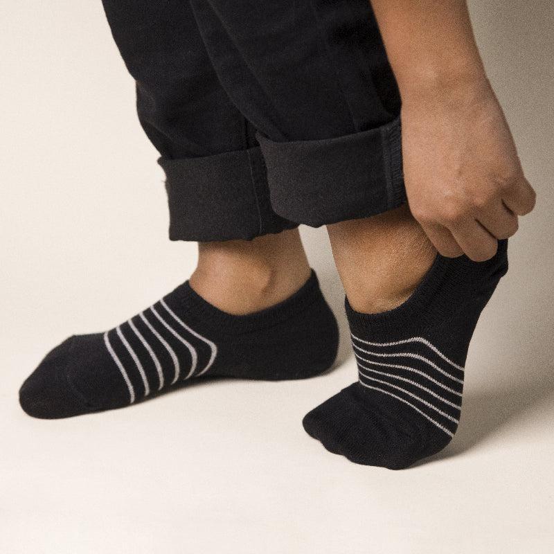 White Stripes Black Socks Women Sock ERL