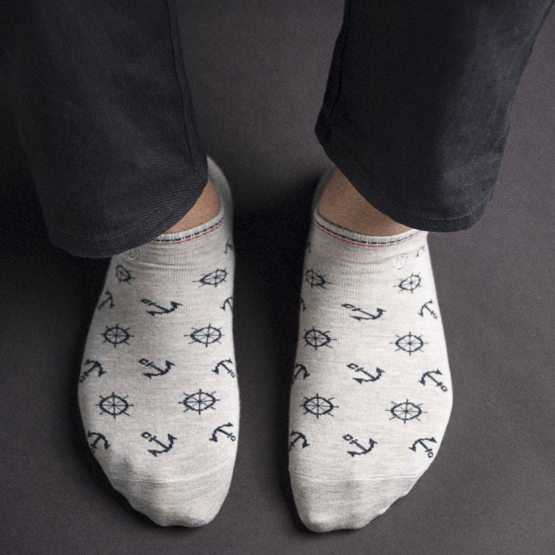 Set Sail Grey Socks Men Sock ERL