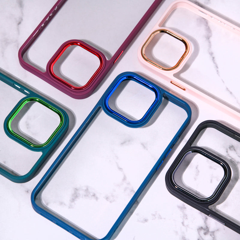 Apple iPhone 13 Pro Acrylic Edge Metallic Transparent Case iPhone 13 Pro June Trading